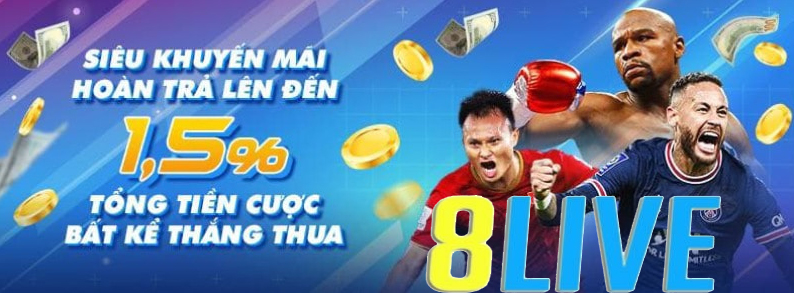 Đánh Giá 8live - Nhà Cái Kế Thừa Tinh Hoa Của Thương Hiệu Bong88 3 khuyến mãi khủng là một trong những lý do người chơi lựa chọn nhà cái uy tín 8live