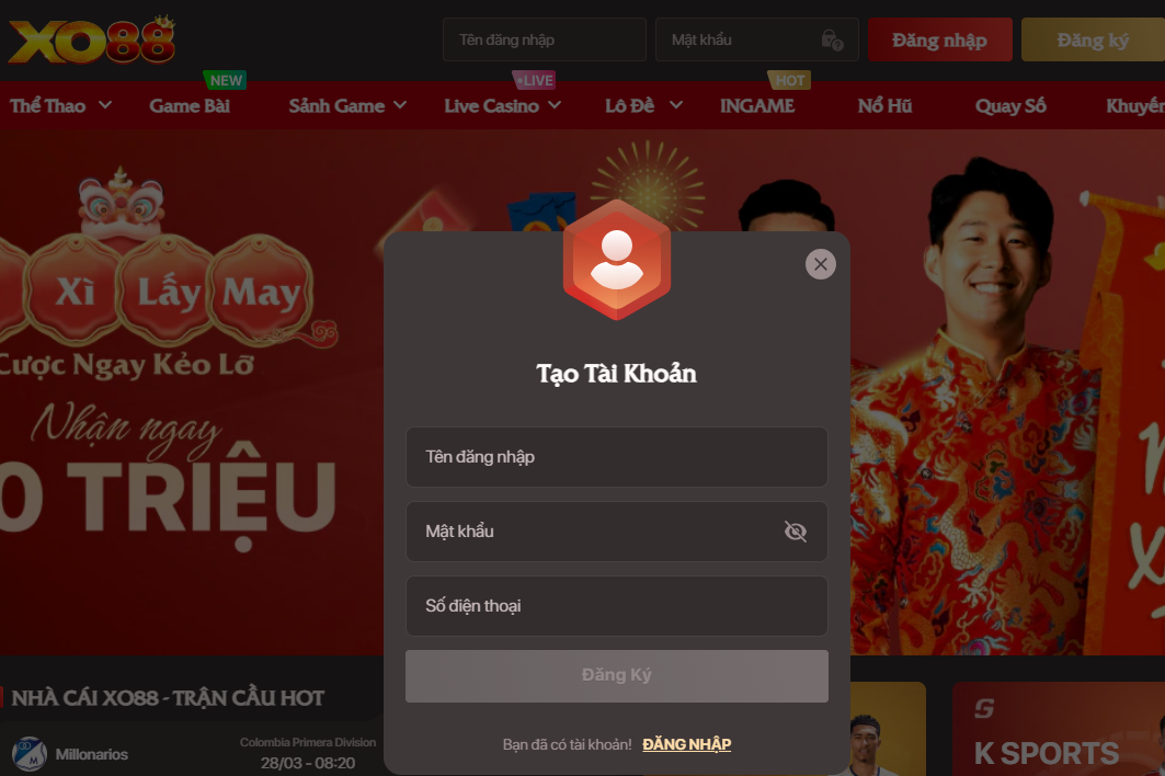 Đánh Giá Xo88 - Siêu Nhà Cái Hàng Đầu Đến Từ Anh Quốc 2 tạo tài khoản nhà cái uy tín xo cực đơn giản