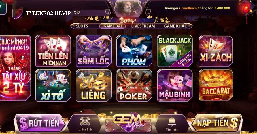 Đánh Giá Gemwin - Cổng Game Bài Đổi Thưởng Sở Hữu Nhiều Ưu Điểm Nổi Bật 2 kho game bài gemwin đa dạng